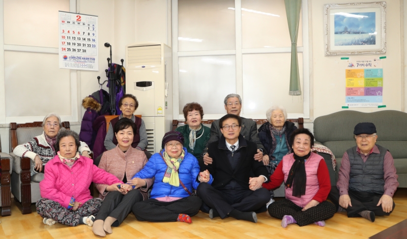 벽산5단지 노인정 떡국 나눔행사