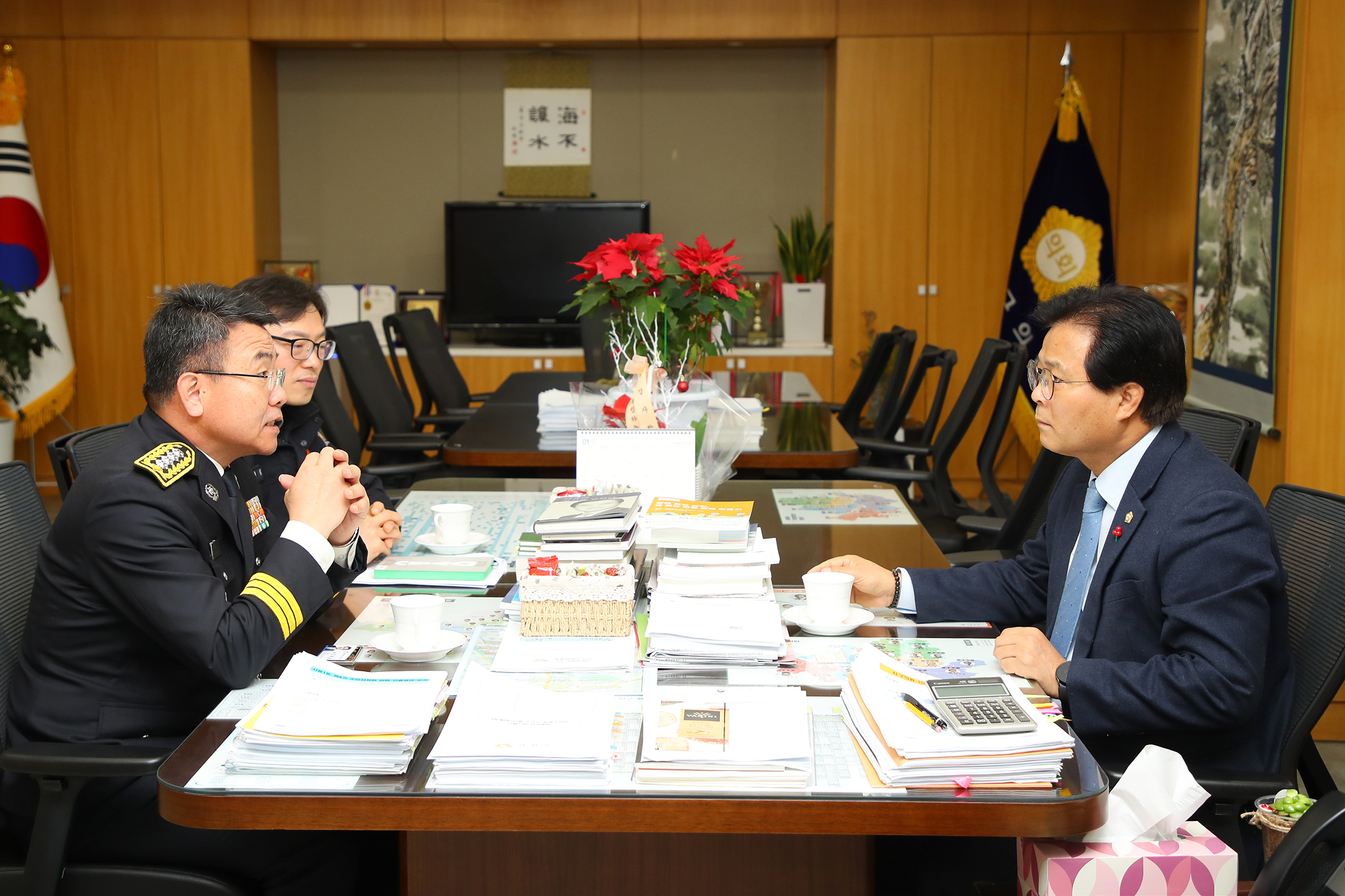 신임 금천소방서장 면담
