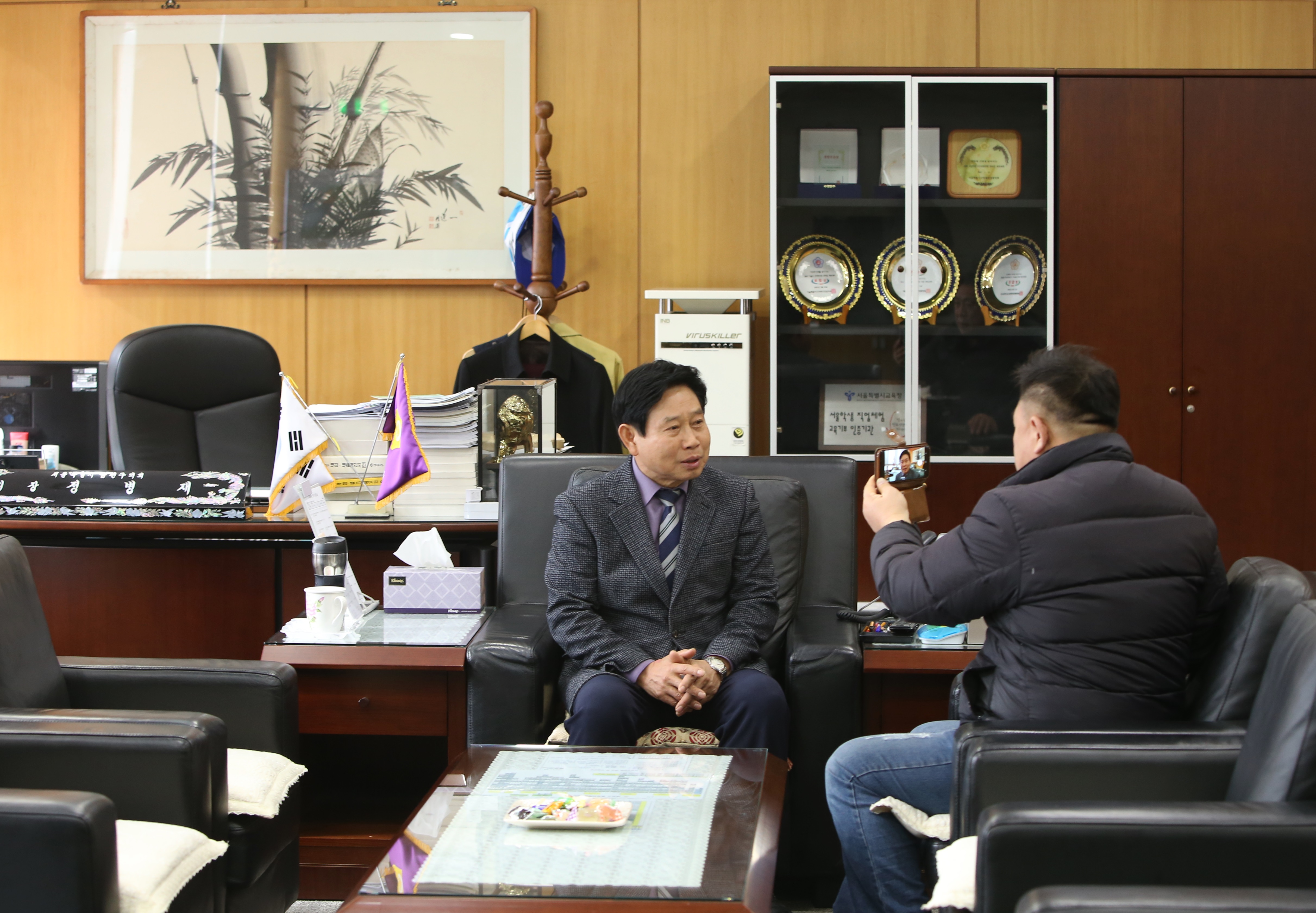 금천저널 새해인사말 촬영 